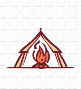 Zelt und Lagerfeuer